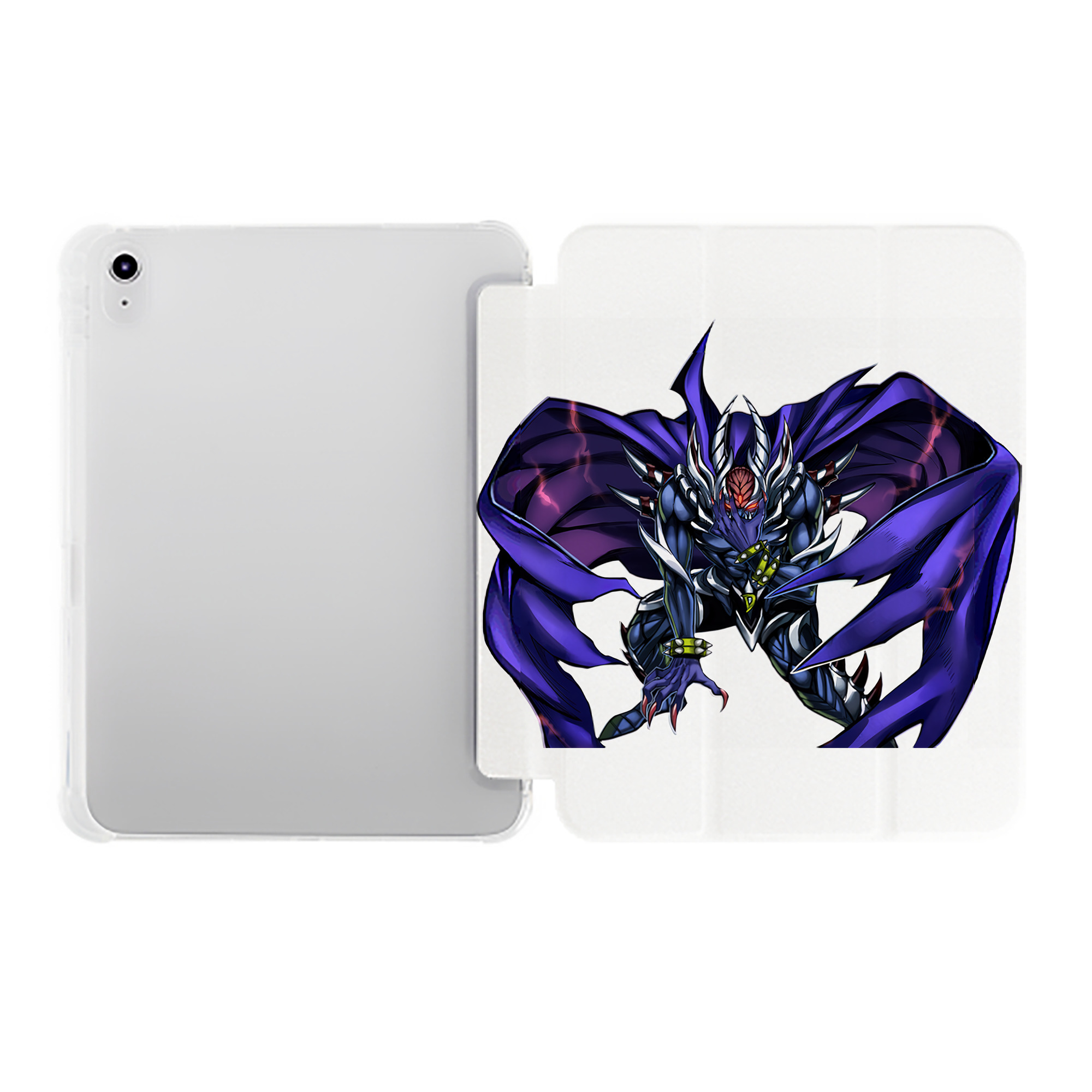 （画像用） 遊☆戯☆王 Yu-Gi-Oh! IPad ケース ペン収納付き 三つ折りスタンド PUレザー×シリコン 対応機種9.5/10.5/10.9インチ